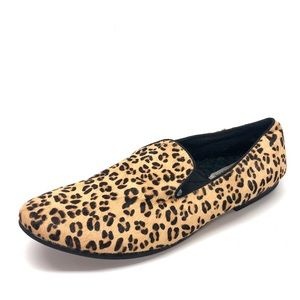 Steve Madden Cheetah Leather Fur Loafers Size 11